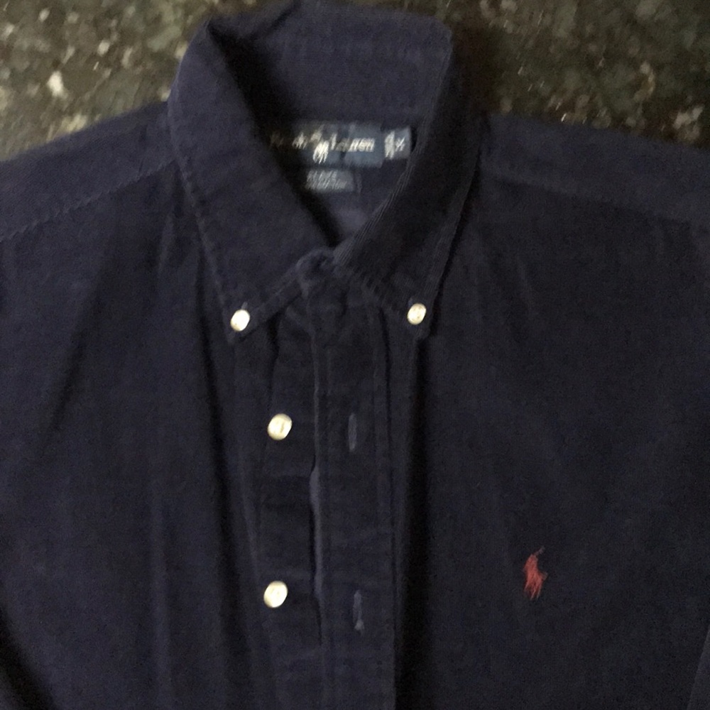 Men’s corduroy navy Ralph Lauren medium shirt